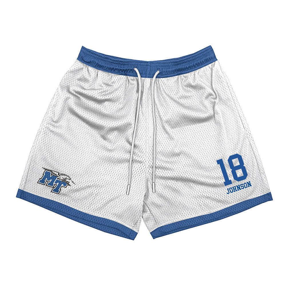 MTSU - NCAA Baseball : Patrick Johnson - White Shorts