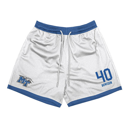 MTSU - NCAA Baseball : Konner Bowden - White Shorts