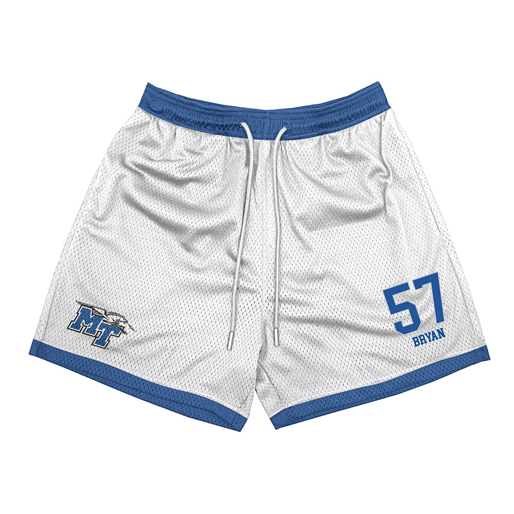 MTSU - NCAA Football : Bo Bryan - White Shorts-0