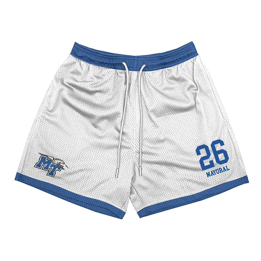 MTSU - NCAA Men's Tennis : Antoine Mayoral - White Shorts-0