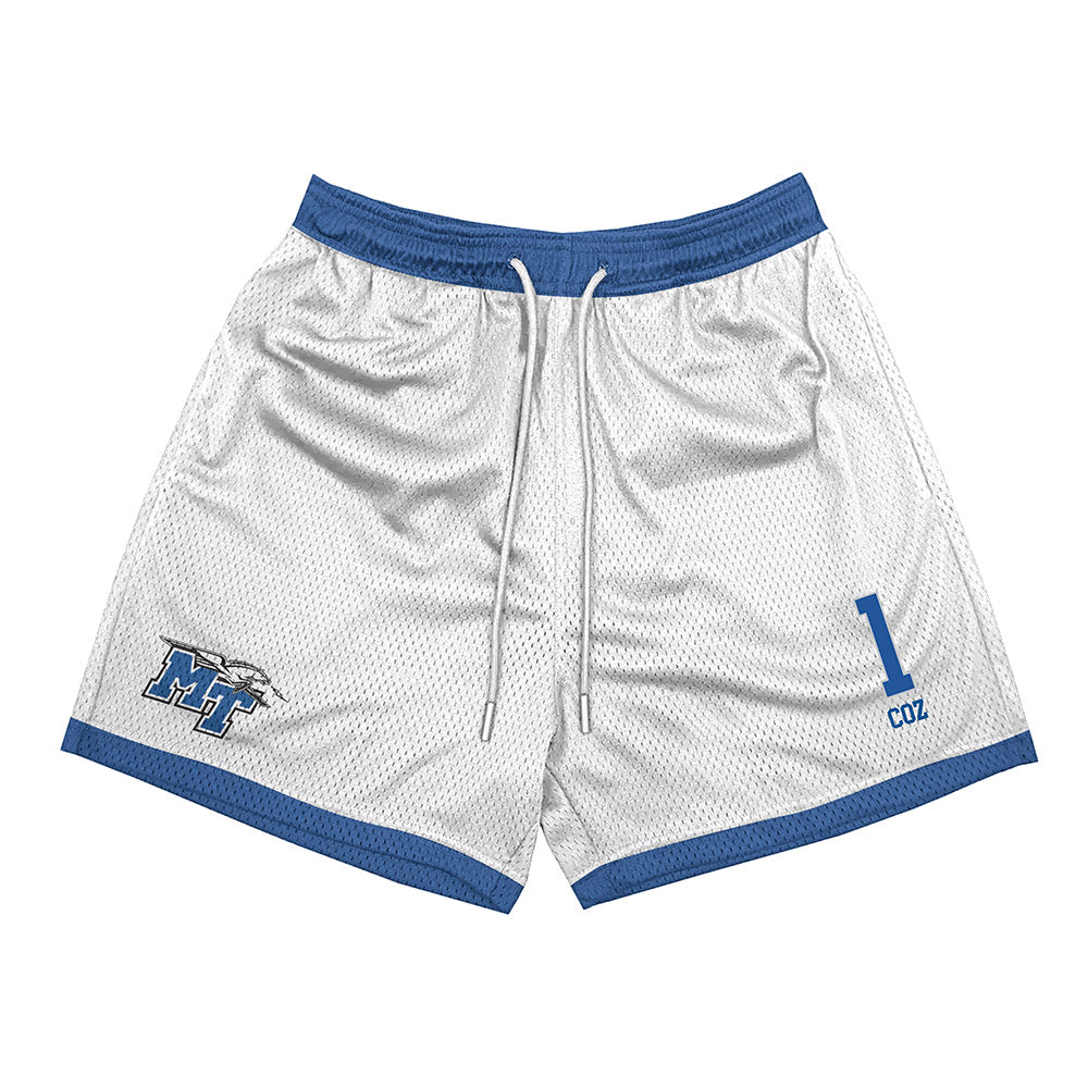 MTSU - NCAA Football : Nahzae Coz - White Shorts-0