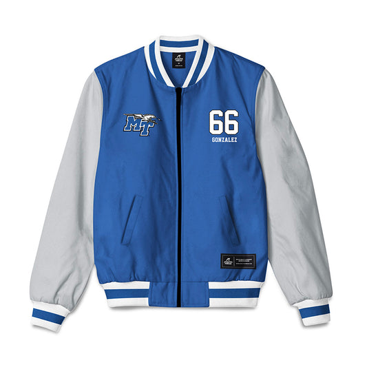 MTSU - NCAA Football : Daniel Gonzalez - Bomber Jacket