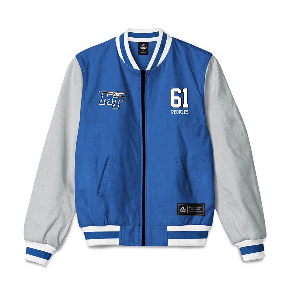 MTSU - NCAA Football : Lantz Peoples - Bomber Jacket