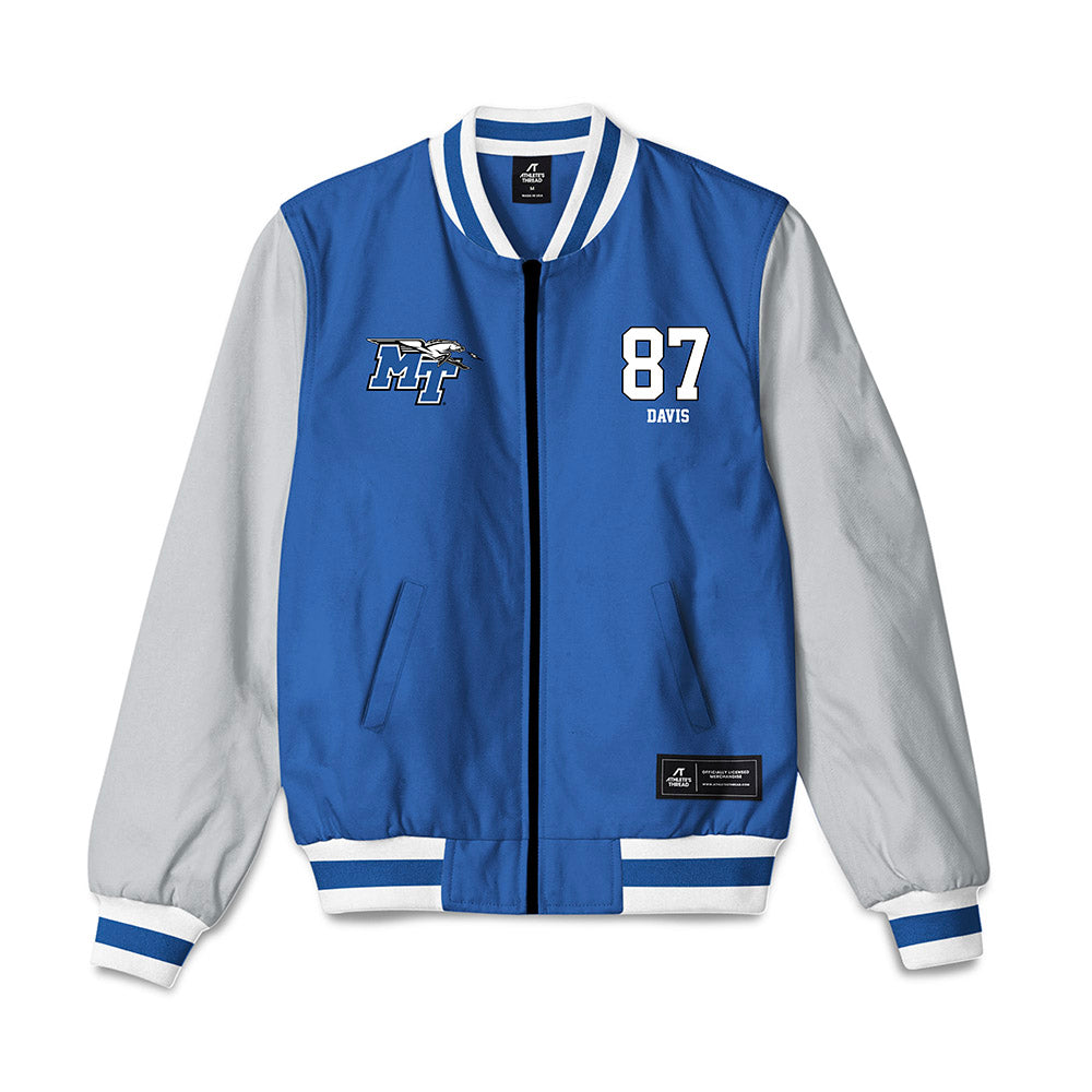 MTSU - NCAA Football : Chase Davis - Bomber Jacket-0