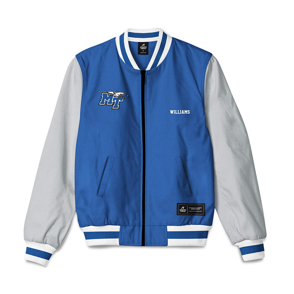 MTSU - NCAA Women's Track & Field : Laila Williams - Bomber Jacket-0