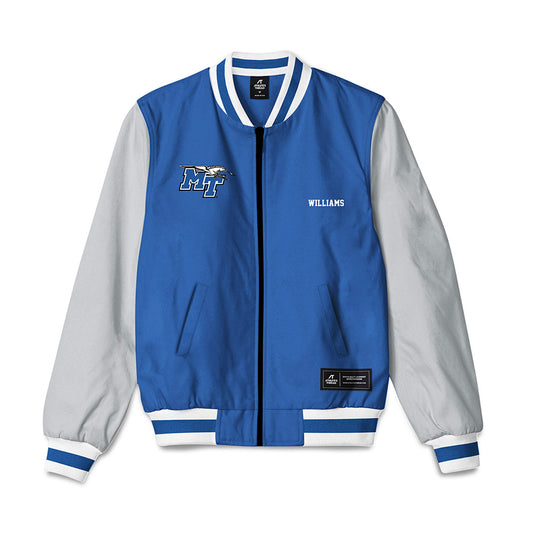 MTSU - NCAA Women's Track & Field : Laila Williams - Bomber Jacket-0