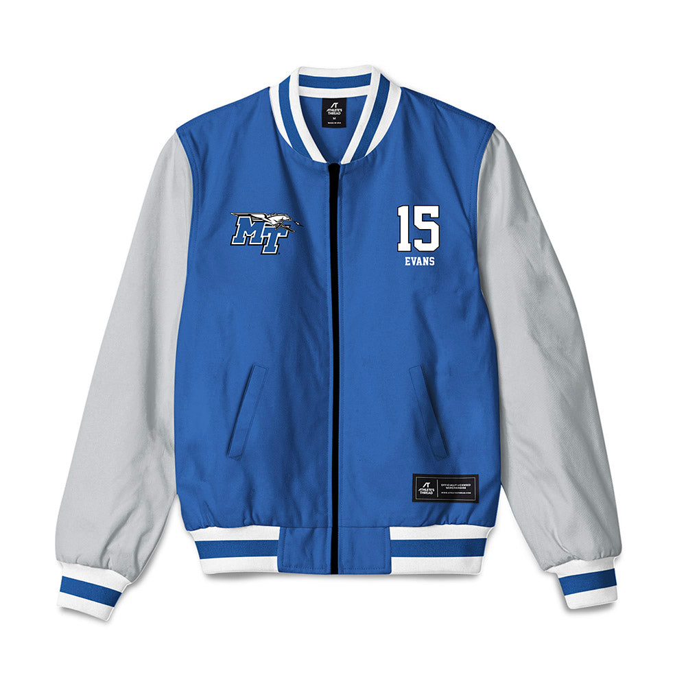 MTSU - NCAA Football : Josh Evans - Bomber Jacket