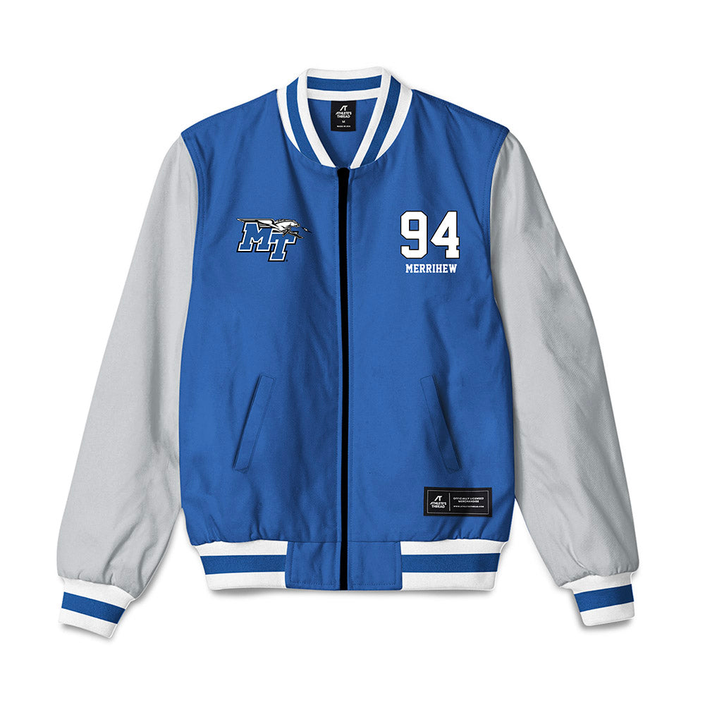 MTSU - NCAA Football : Ayden Merrihew - Bomber Jacket