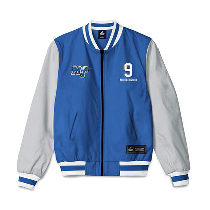 MTSU - NCAA Football : Jekail Middlebrook - Bomber Jacket-0