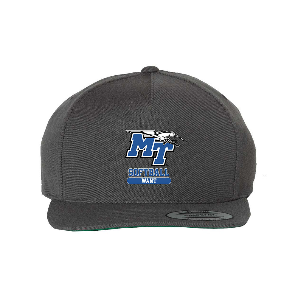 MTSU - NCAA Softball : Jana Want - Snapback Hat