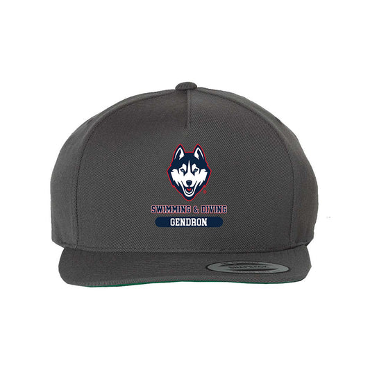UConn - NCAA Women's Swimming & Diving : Camille Gendron - Snapback Hat-0