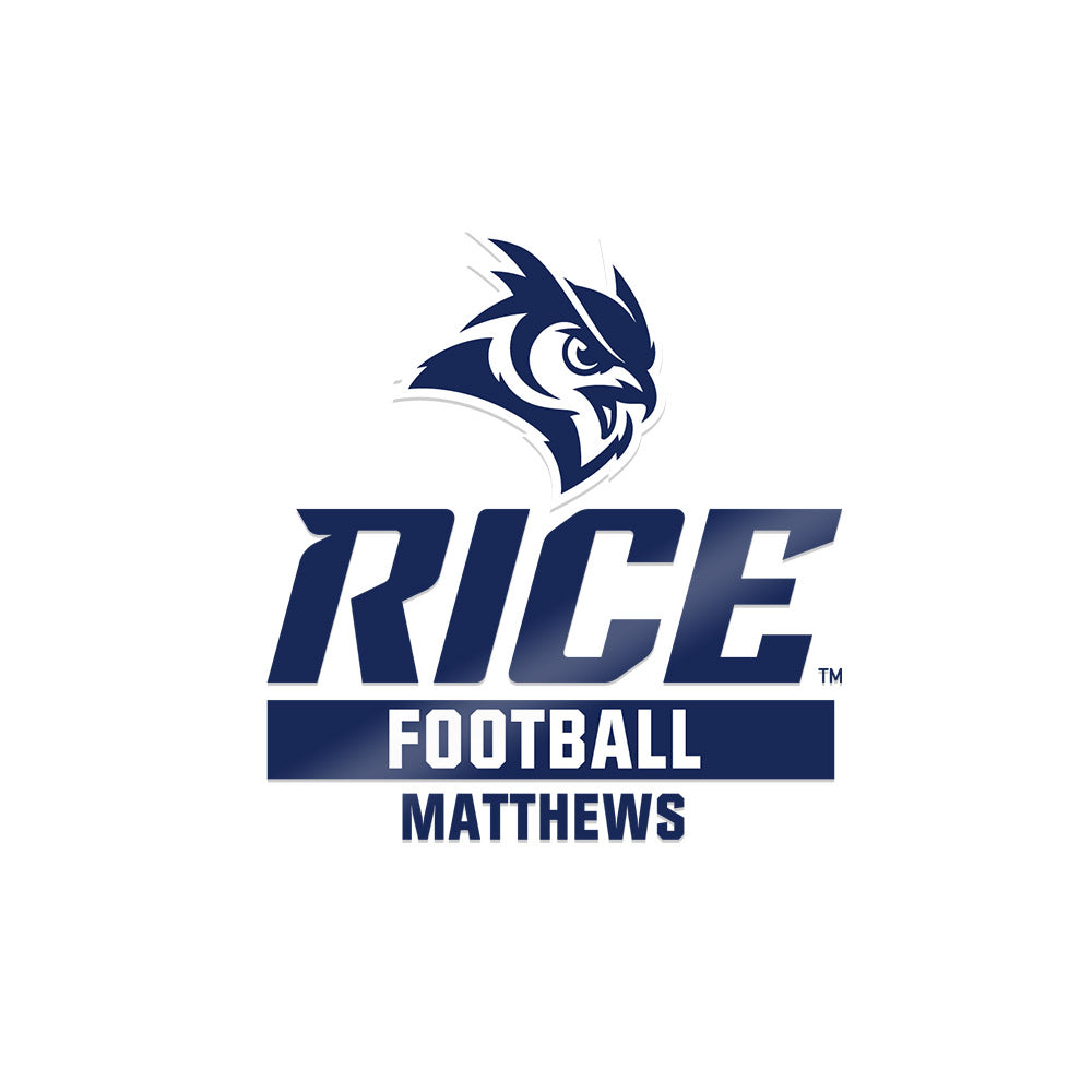 Rice - NCAA Football : Payton Matthews - Sticker-0