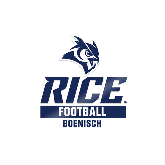 Rice - NCAA Football : Blake Boenisch - Sticker-0