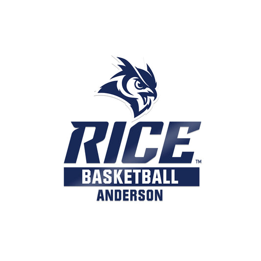 Rice - NCAA Men's Basketball : Nick Anderson - Sticker-0