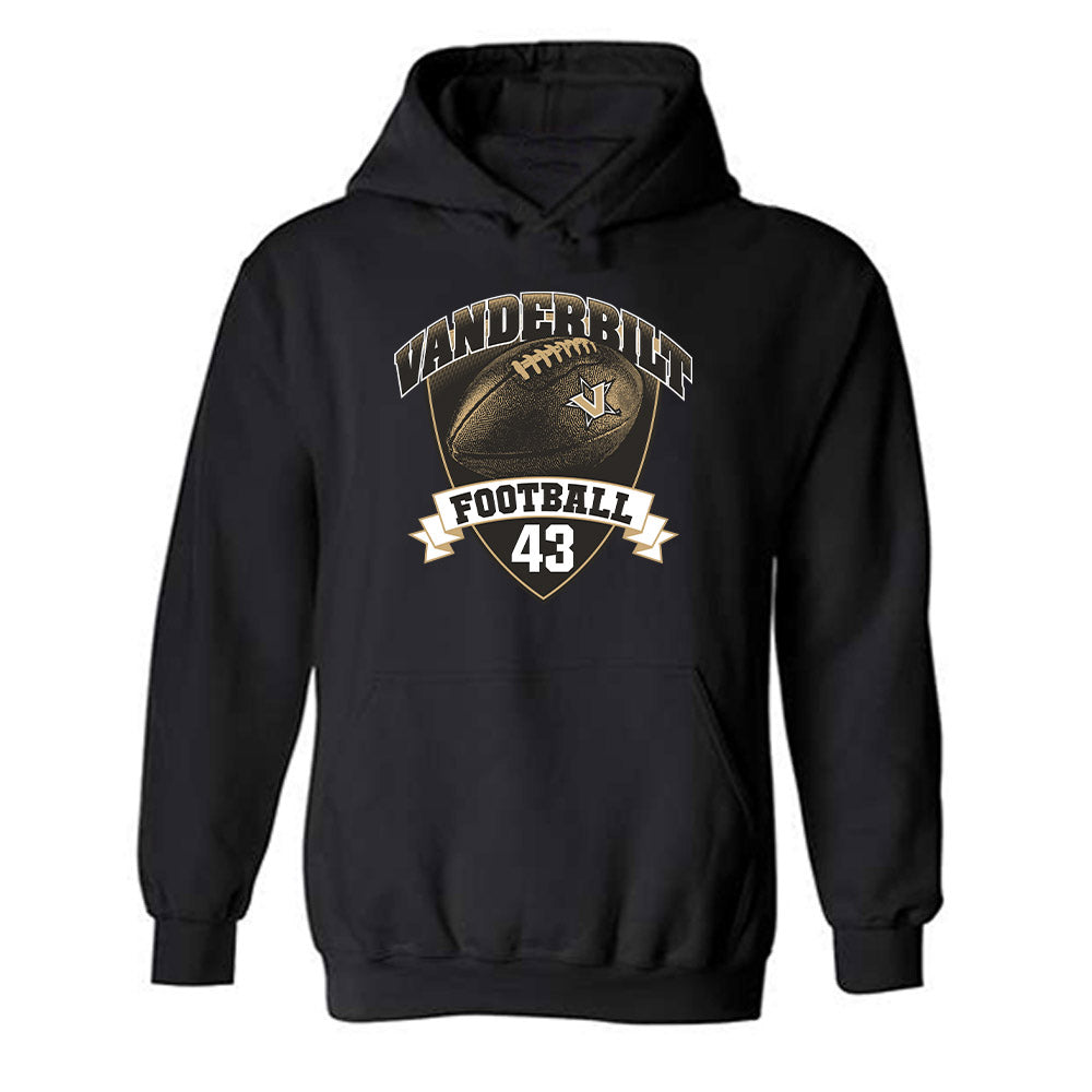 Vanderbilt - NCAA Football : Will Conley - Sports Shersey Hooded Sweatshirt