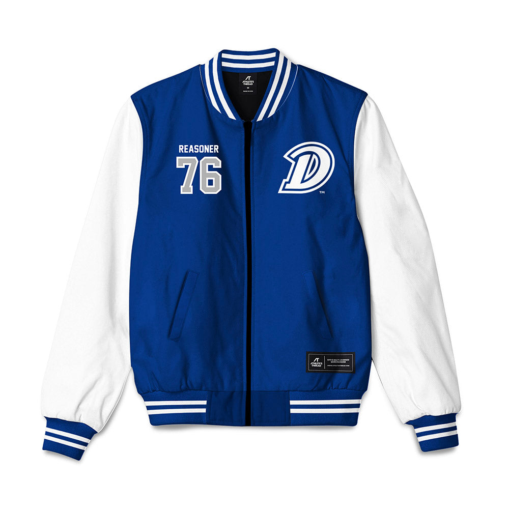Drake - NCAA Football : Jackson Reasoner - Bomber Jacket-0