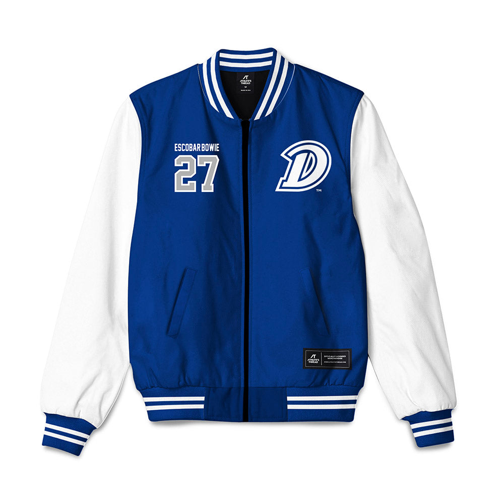 Drake - NCAA Men's Soccer : Zacarias Escobar-Bowie - Bomber Jacket