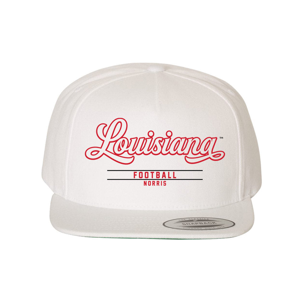 Louisiana - NCAA Football : Jacorian Norris - Snapback Hat-0