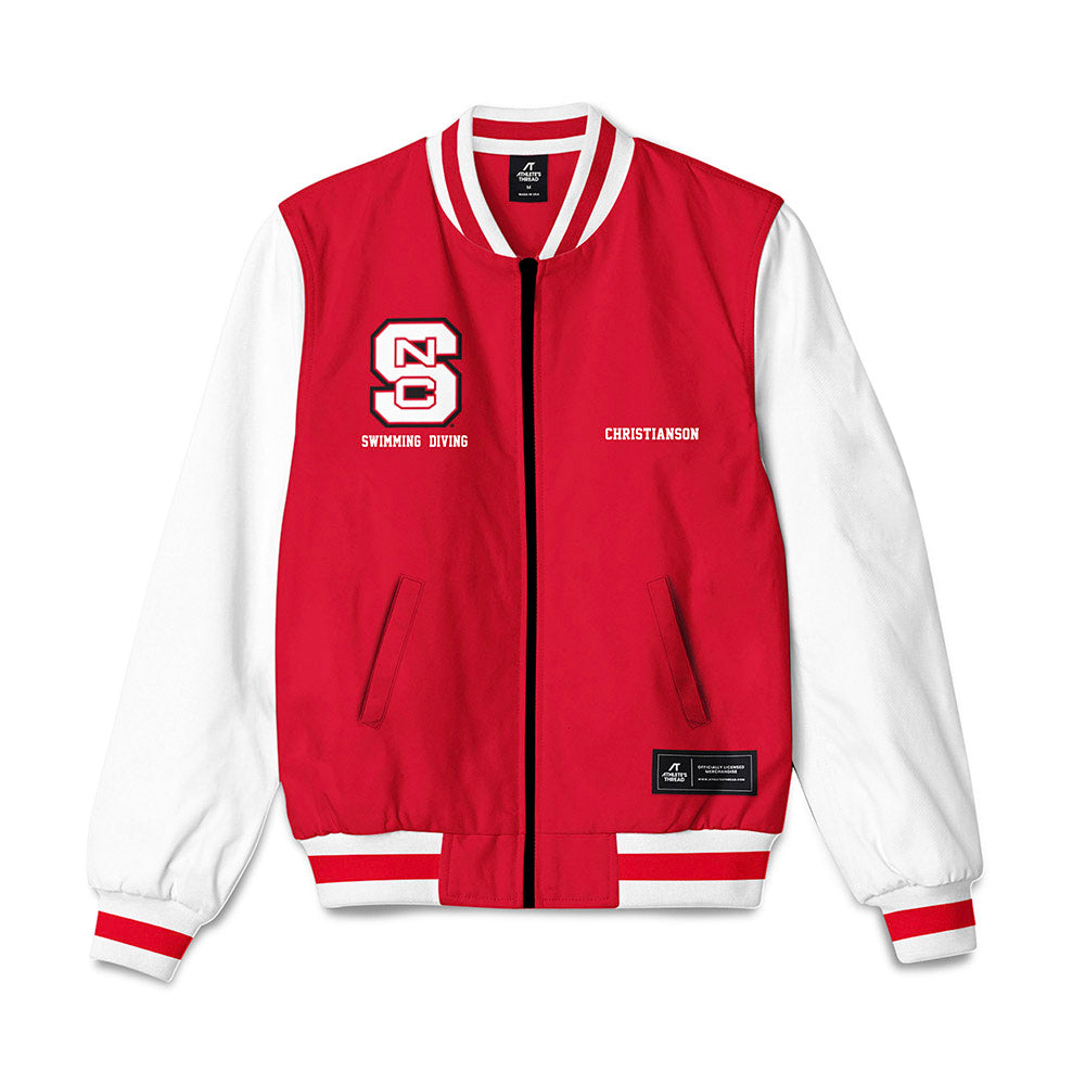 NC State - NCAA Women's Swimming & Diving : Lily Christianson - Bomber Jacket
