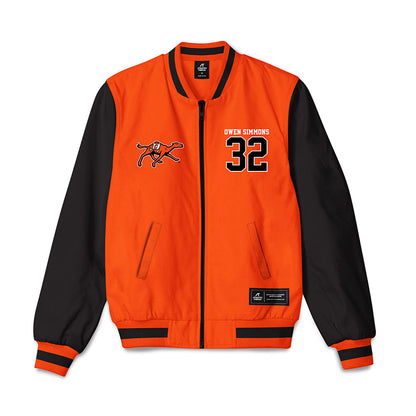 Campbell - NCAA Baseball : Owen Simmons - Bomber Jacket-0