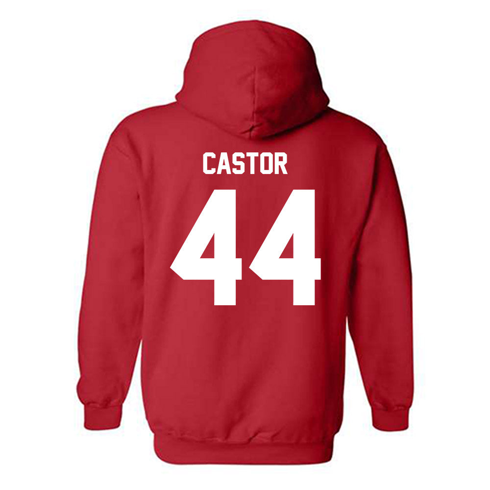 Utah - NCAA Football : Logan Castor - Classic Shersey Hooded Sweatshirt-1
