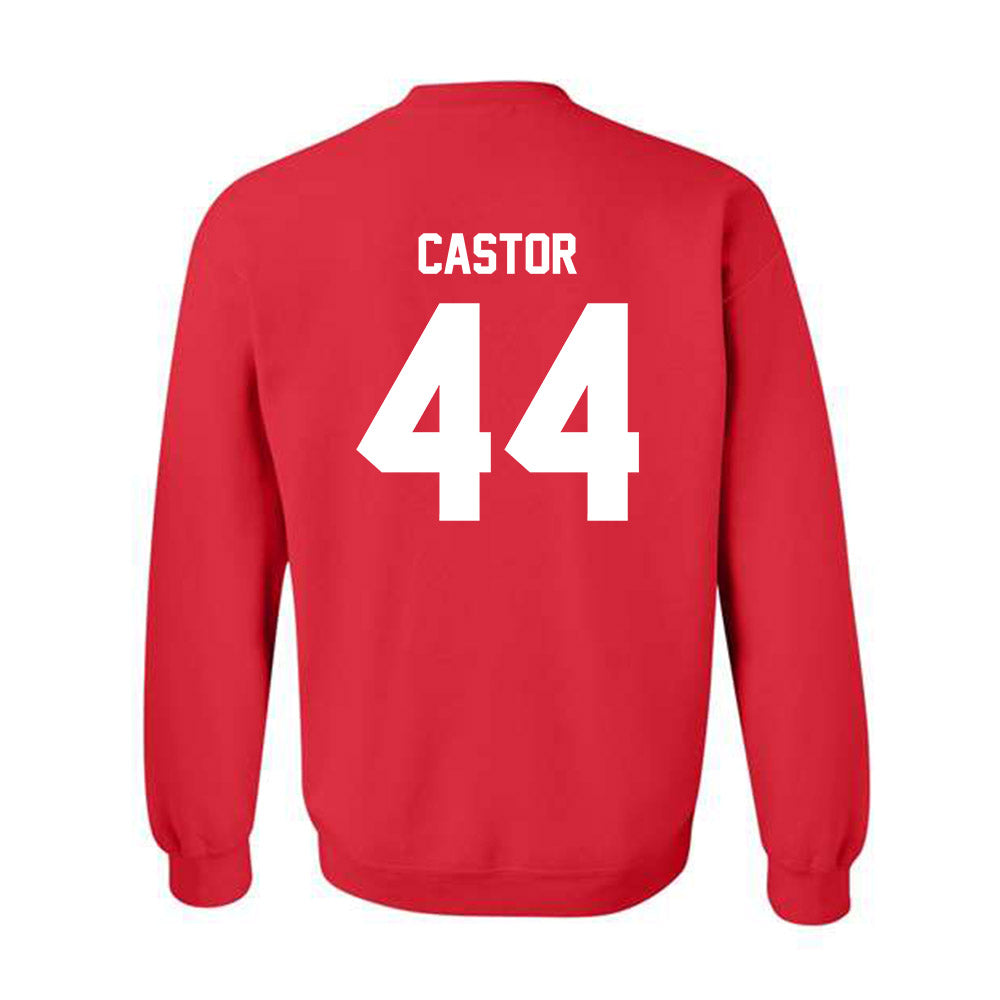 Utah - NCAA Football : Logan Castor - Classic Shersey Crewneck Sweatshirt-1
