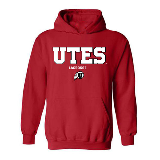Utah - NCAA Men's Lacrosse : Nathan Chalmers - Classic Shersey Hooded Sweatshirt-0