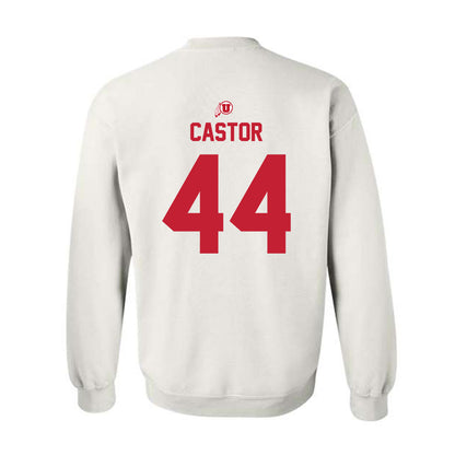 Utah - NCAA Football : Logan Castor - Classic Shersey Crewneck Sweatshirt-1