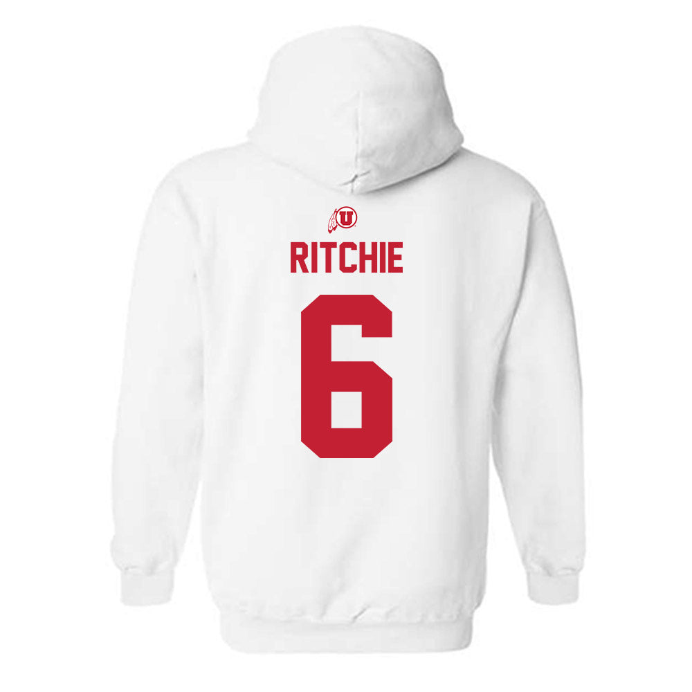 Utah - NCAA Football : Nate Ritchie - Classic Shersey Hooded Sweatshirt-1