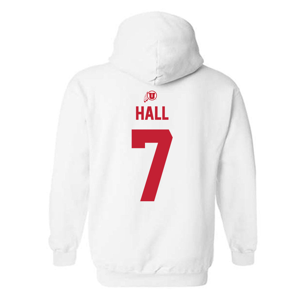 Utah - NCAA Football : Johnathan Hall - Classic Shersey Hooded Sweatshirt-1
