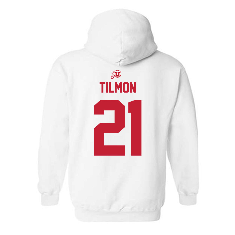 Utah - NCAA Football : Nathan Tilmon - Classic Shersey Hooded Sweatshirt-1