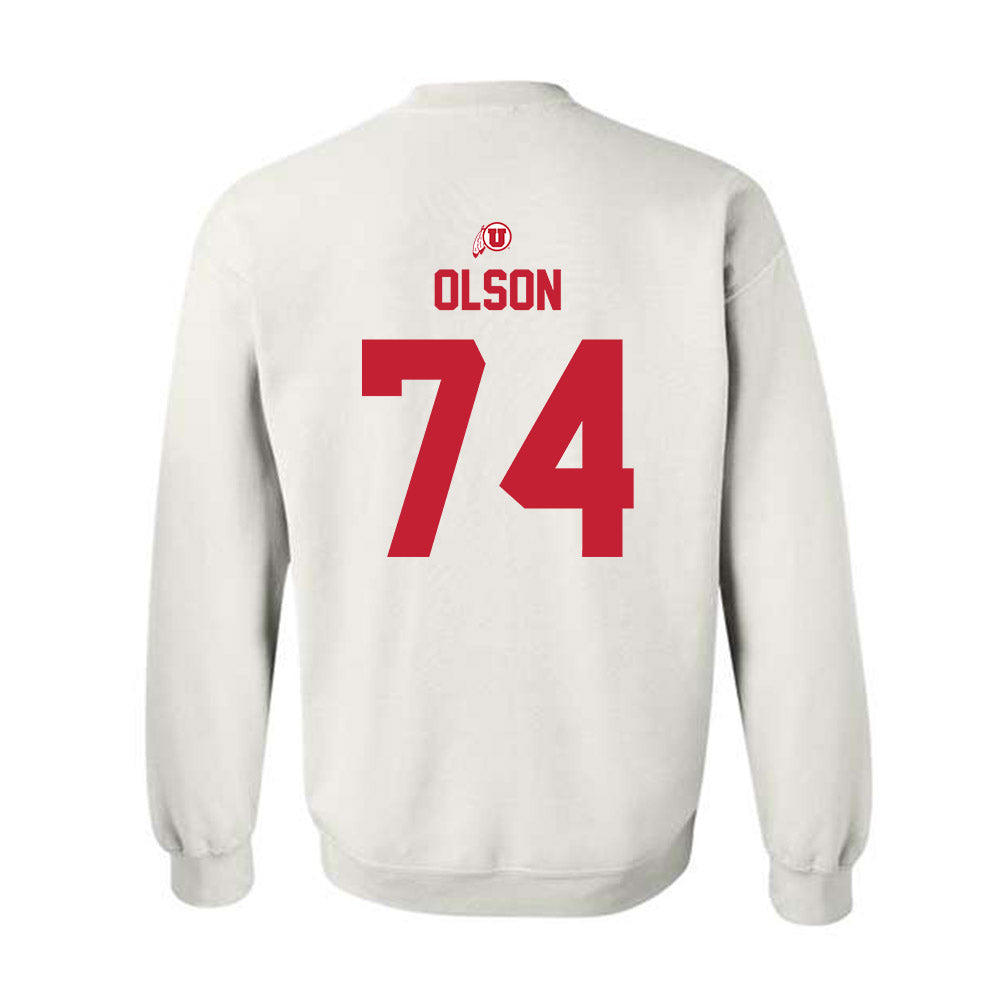 Utah - NCAA Football : Keith Olson - Classic Shersey Crewneck Sweatshirt-1