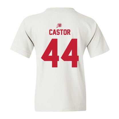Utah - NCAA Football : Logan Castor - Classic Shersey Youth T-Shirt-1