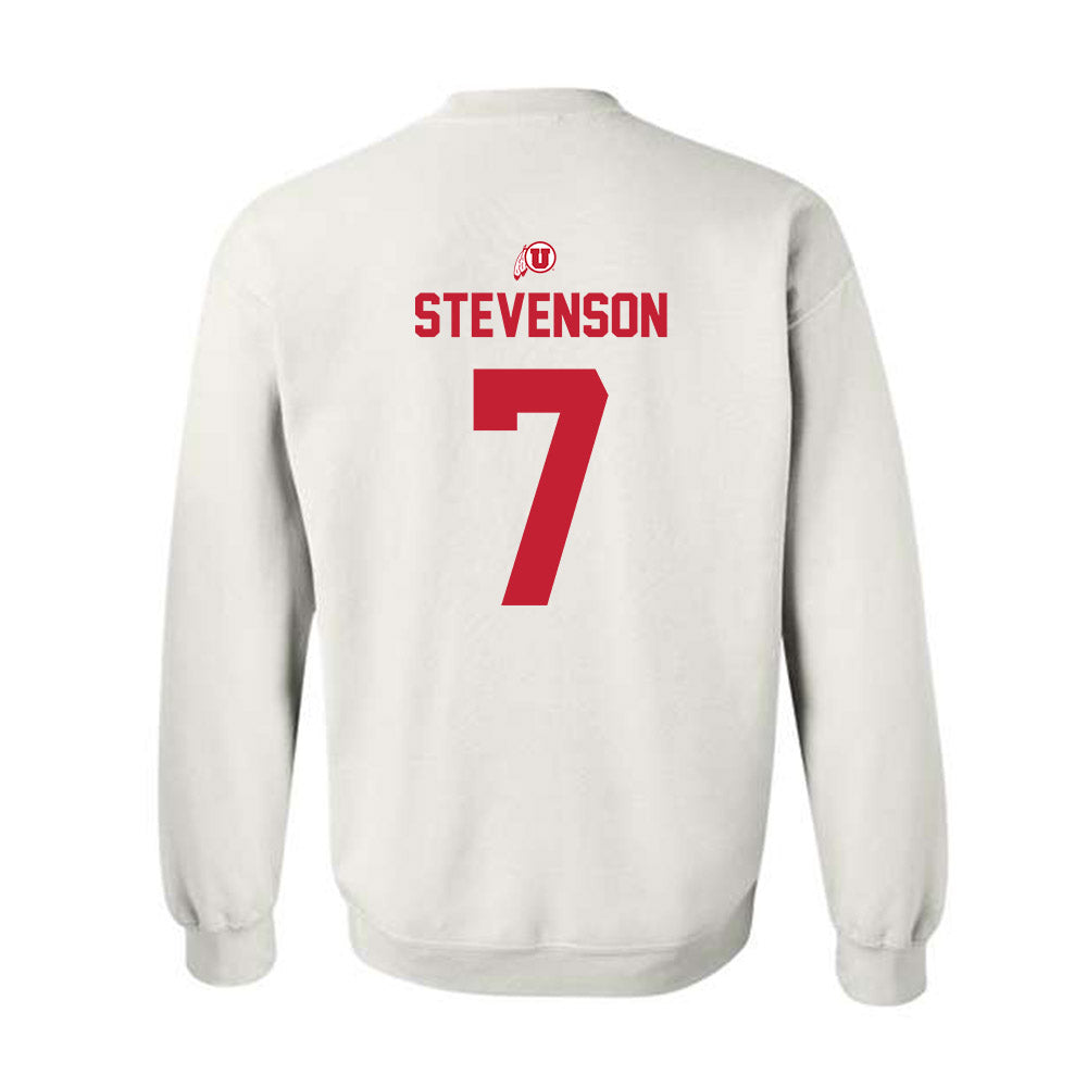 Utah - NCAA Football : Justin Stevenson - Classic Shersey Crewneck Sweatshirt-1