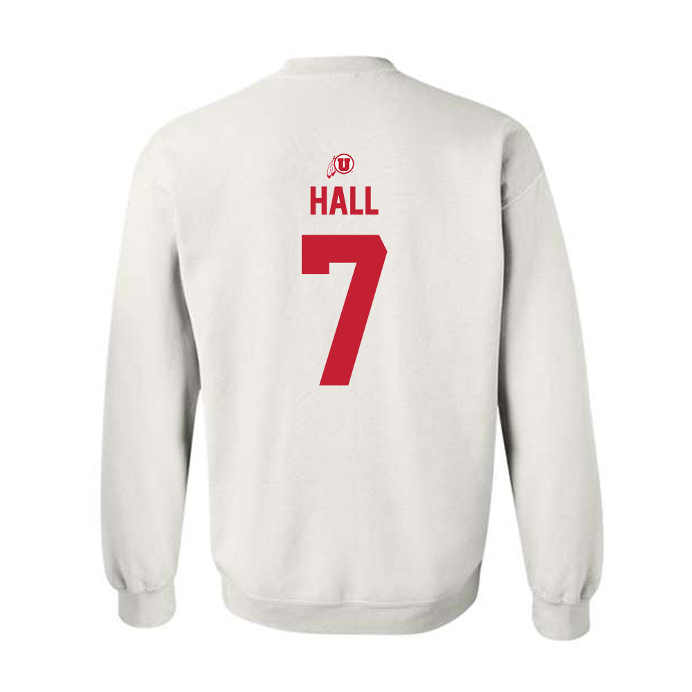 Utah - NCAA Football : Johnathan Hall - Classic Shersey Crewneck Sweatshirt-1