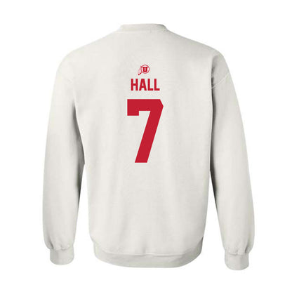 Utah - NCAA Football : Johnathan Hall - Classic Shersey Crewneck Sweatshirt-1