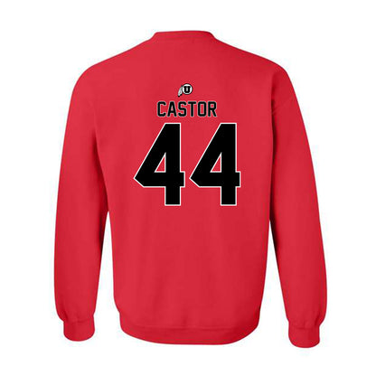 Utah - NCAA Football : Logan Castor - Classic Shersey Crewneck Sweatshirt-1