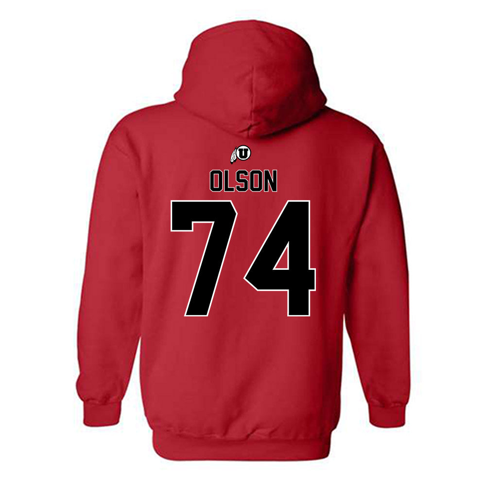 Utah - NCAA Football : Keith Olson - Classic Shersey Hooded Sweatshirt-1
