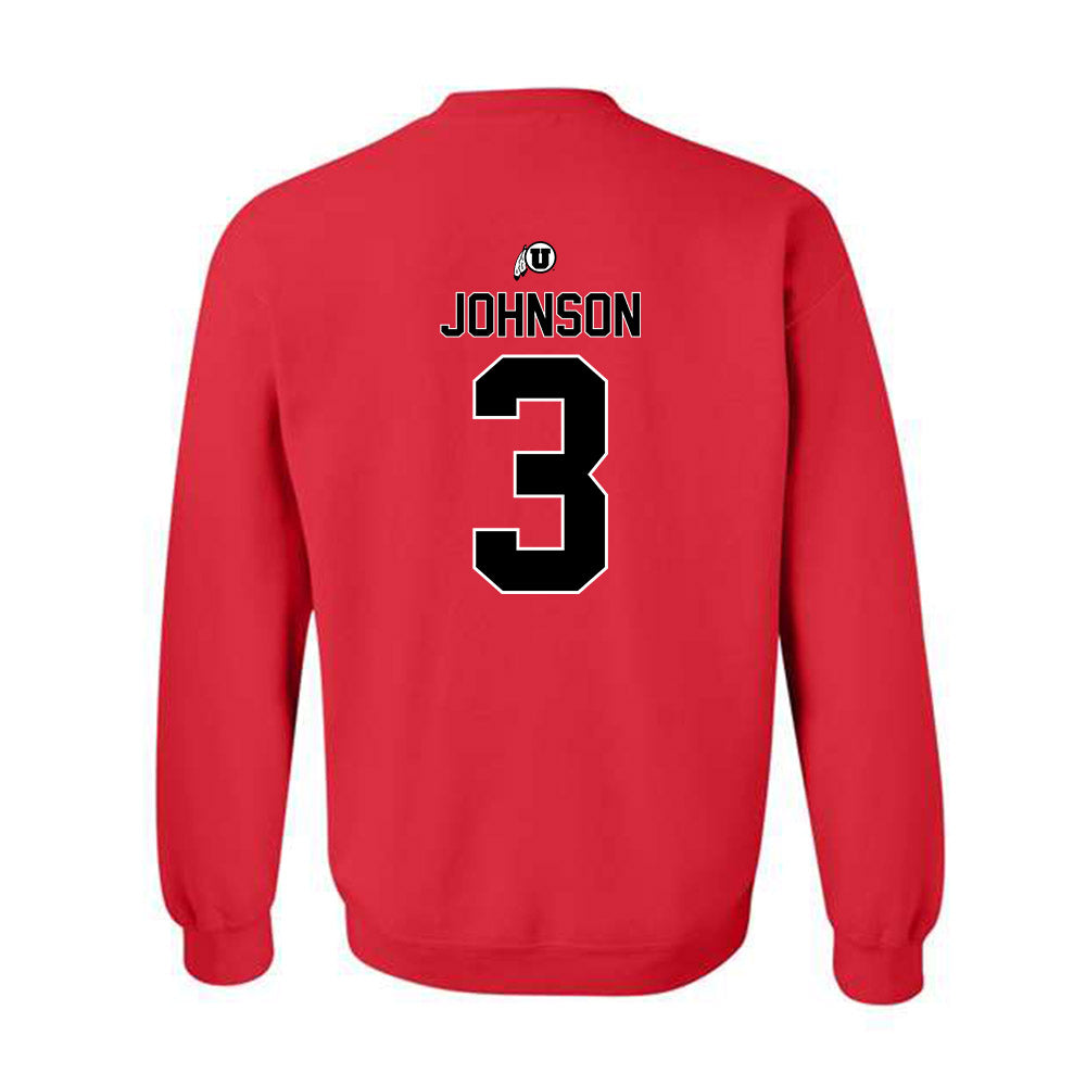 Utah - NCAA Football : Nate Johnson - Classic Shersey Crewneck Sweatshirt-1