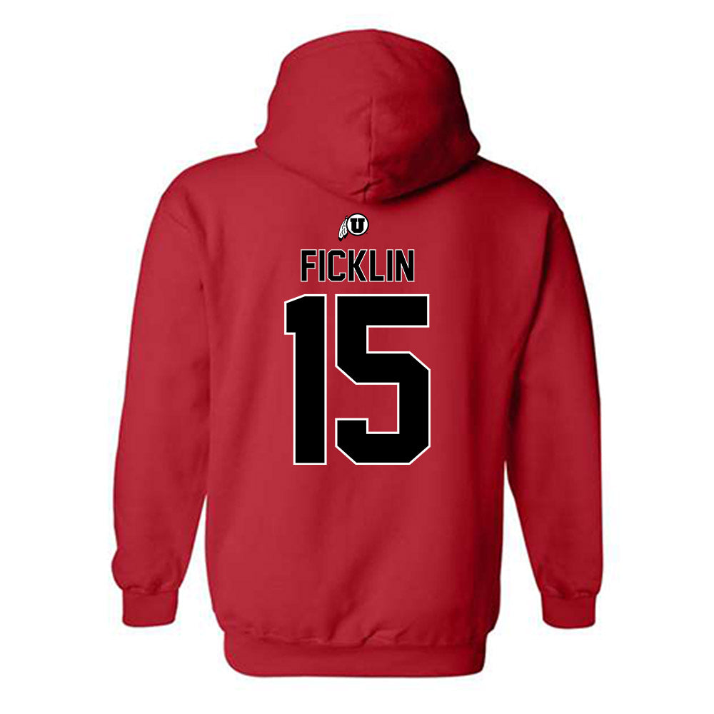 Utah - NCAA Football : Jamarian Ficklin - Classic Shersey Hooded Sweatshirt-1