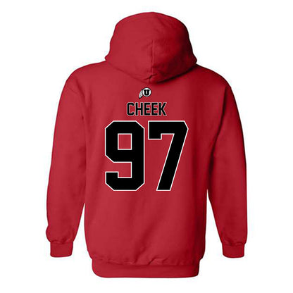 Utah - NCAA Football : Joseph Cheek - Classic Shersey Hooded Sweatshirt-1