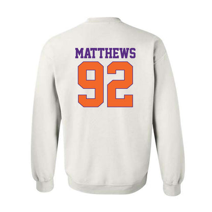 Clemson - NCAA Football : Levi Matthews - Classic Shersey Crewneck Sweatshirt-1