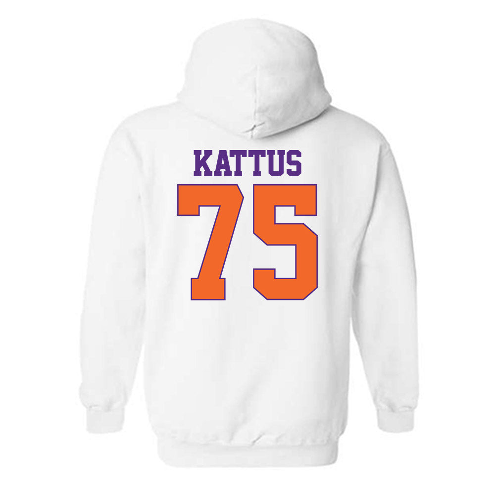 Clemson - NCAA Football : Tucker Kattus - Classic Shersey Hooded Sweatshirt-1