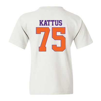 Clemson - NCAA Football : Tucker Kattus - Classic Shersey Youth T-Shirt-1