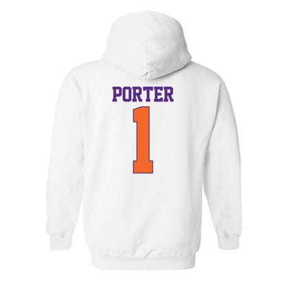 Clemson - NCAA Men's Basketball : Jestin Porter - Classic Shersey Hooded Sweatshirt-1