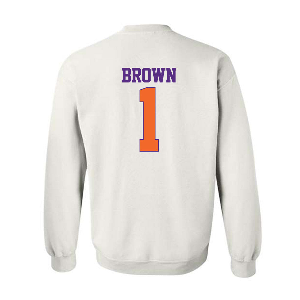Clemson - NCAA Football : Max Brown - Classic Shersey Crewneck Sweatshirt-1