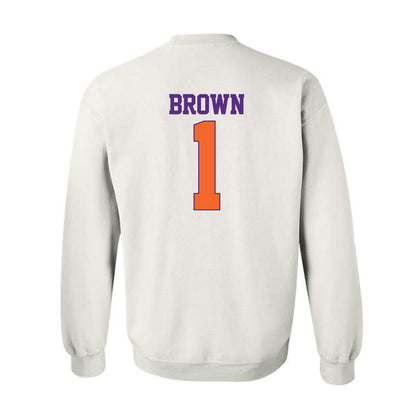 Clemson - NCAA Football : Max Brown - Classic Shersey Crewneck Sweatshirt-1