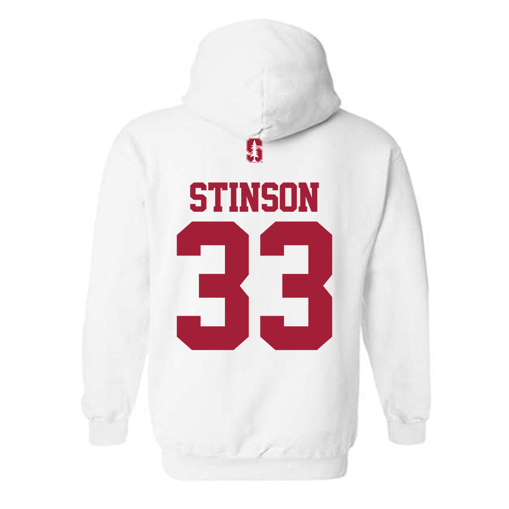 Stanford - NCAA Men's Basketball : Evan Stinson - Classic Shersey Hooded Sweatshirt-1