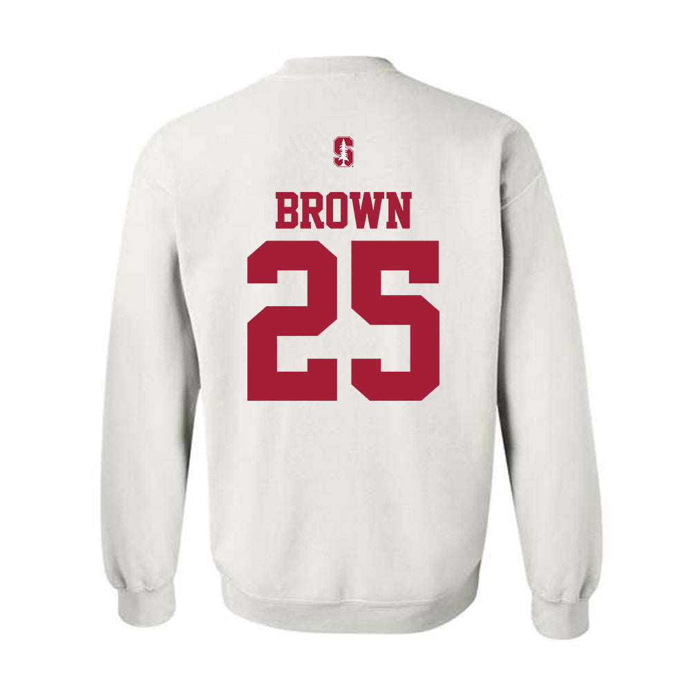 Stanford - NCAA Football : Marcus Brown - Classic Shersey Crewneck Sweatshirt-1