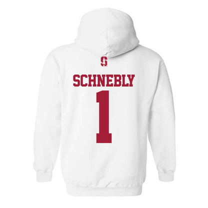 Stanford - NCAA Men's Soccer : Rowan Schnebly - Classic Shersey Hooded Sweatshirt-1
